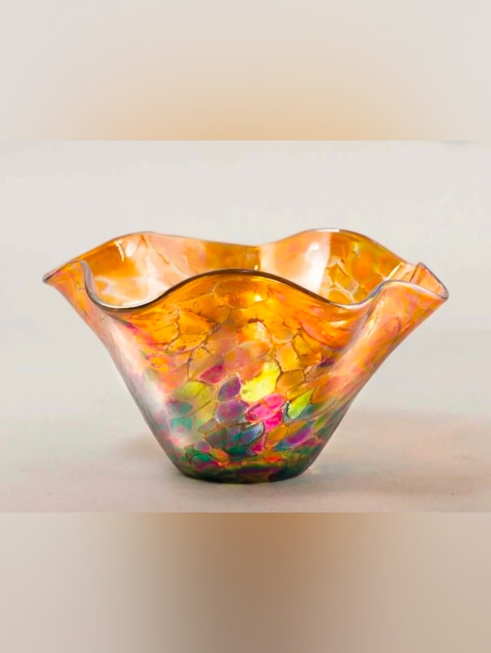 Glass Iridescent Small Bowl